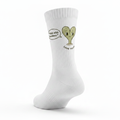 Grow at Your Own Pace Love Roots white crew sock back view