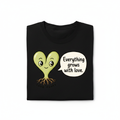 Everything Grows With Love black unisex t-shirt – Love Roots