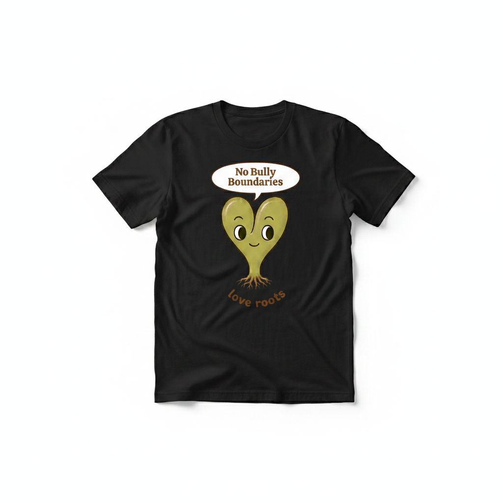 No Bully Boundaries black unisex t-shirt – Love Roots