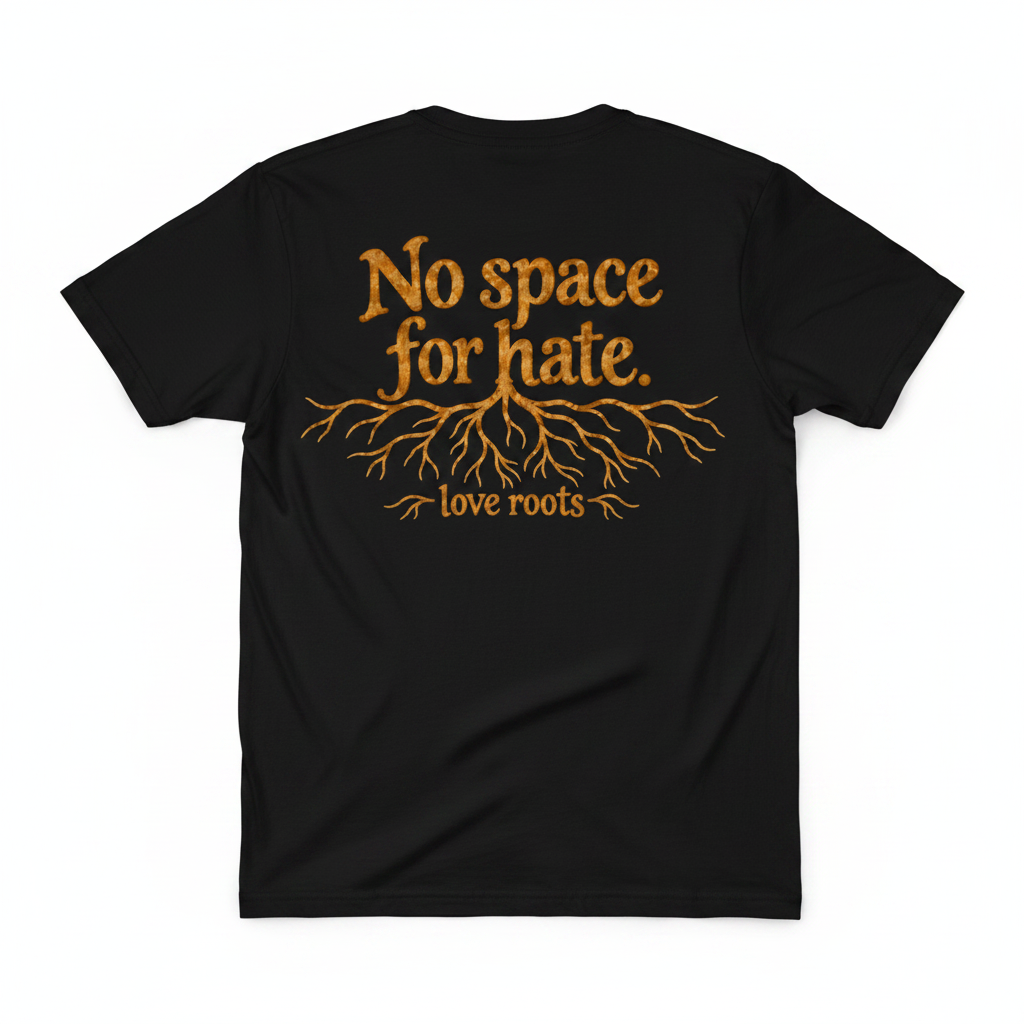Black tee back - No space for hate