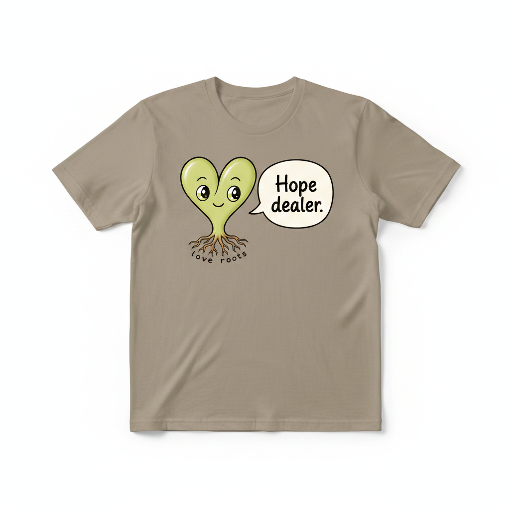 Hope Dealer light brown unisex t-shirt – Love Roots