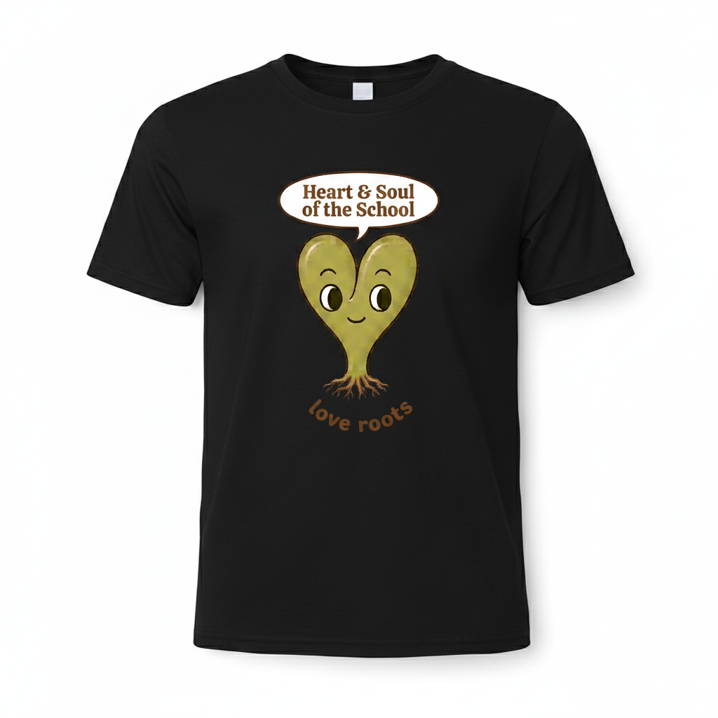 Heart & Soul of the School black unisex t-shirt – Love Roots