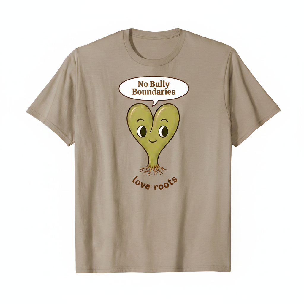 No Bully Boundaries light brown unisex t-shirt – Love Roots